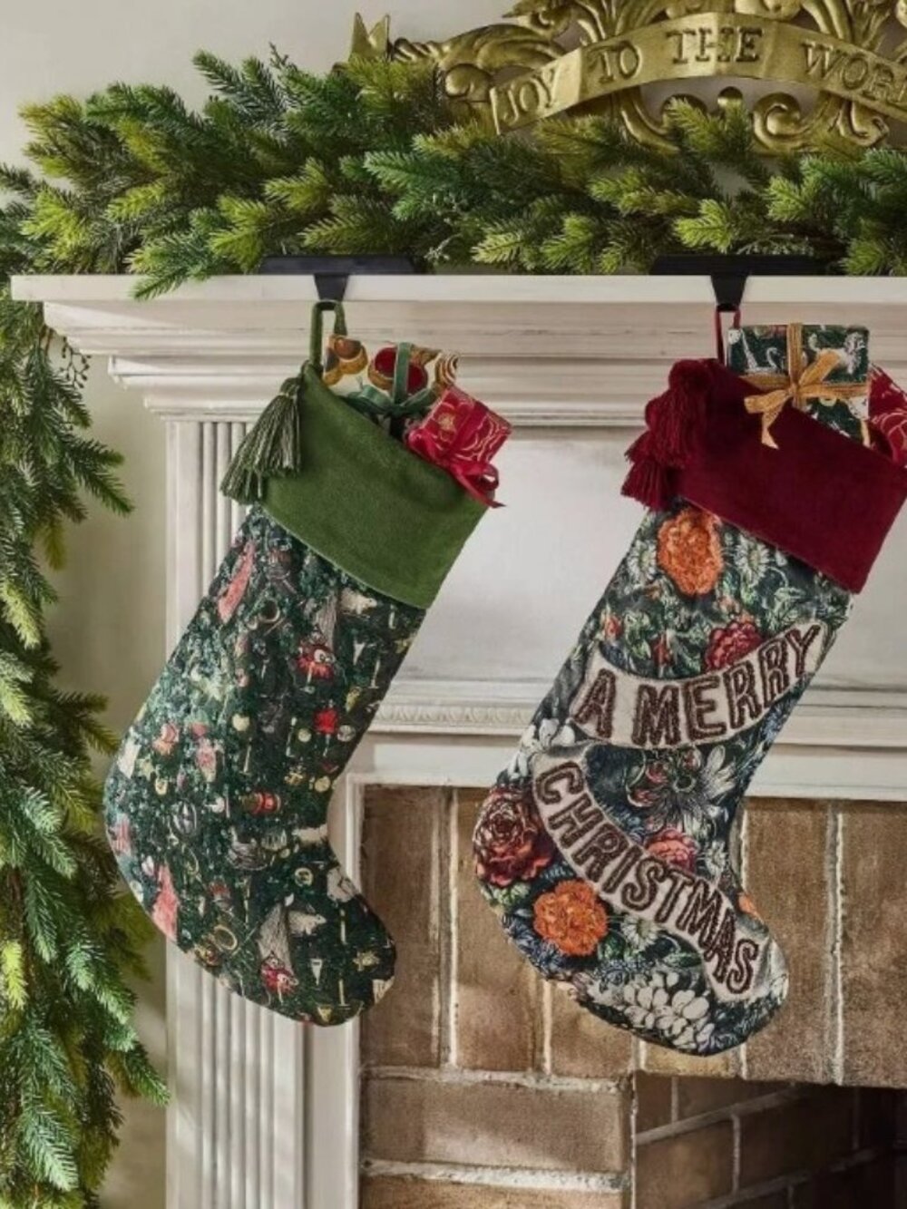 John Derian for Target Holiday Stockings. Set of 2. New With Tags